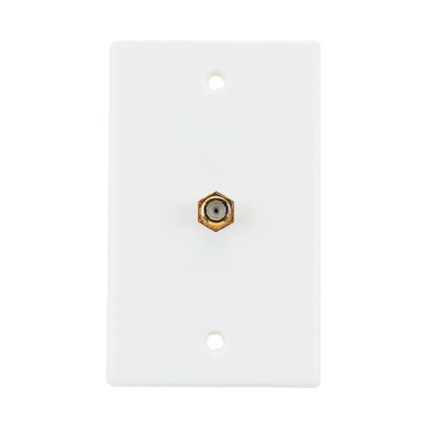 WALLPLATE COAX SNGL WHT